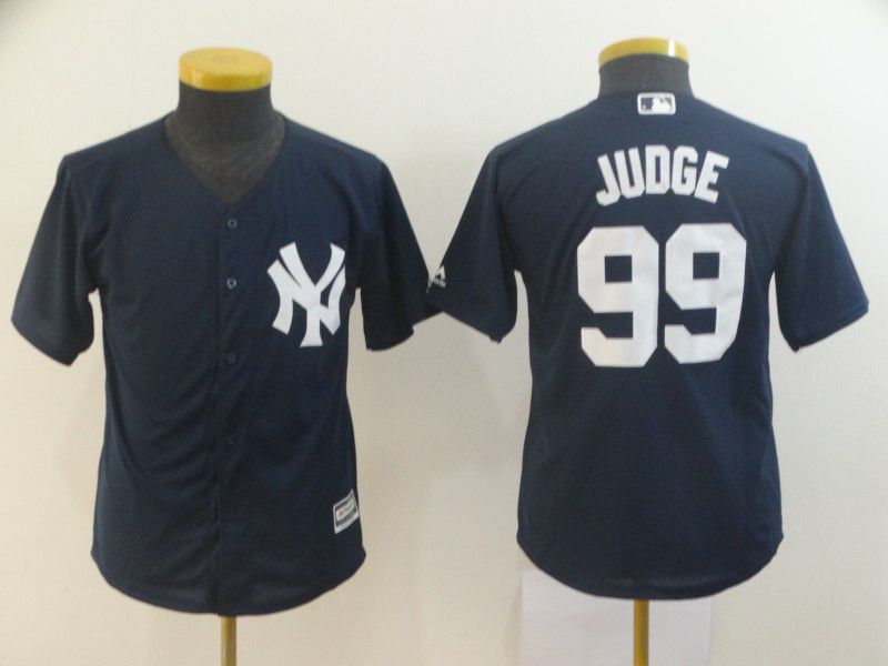 Youth New York Yankees #99 Judge Blue MLB Jersey